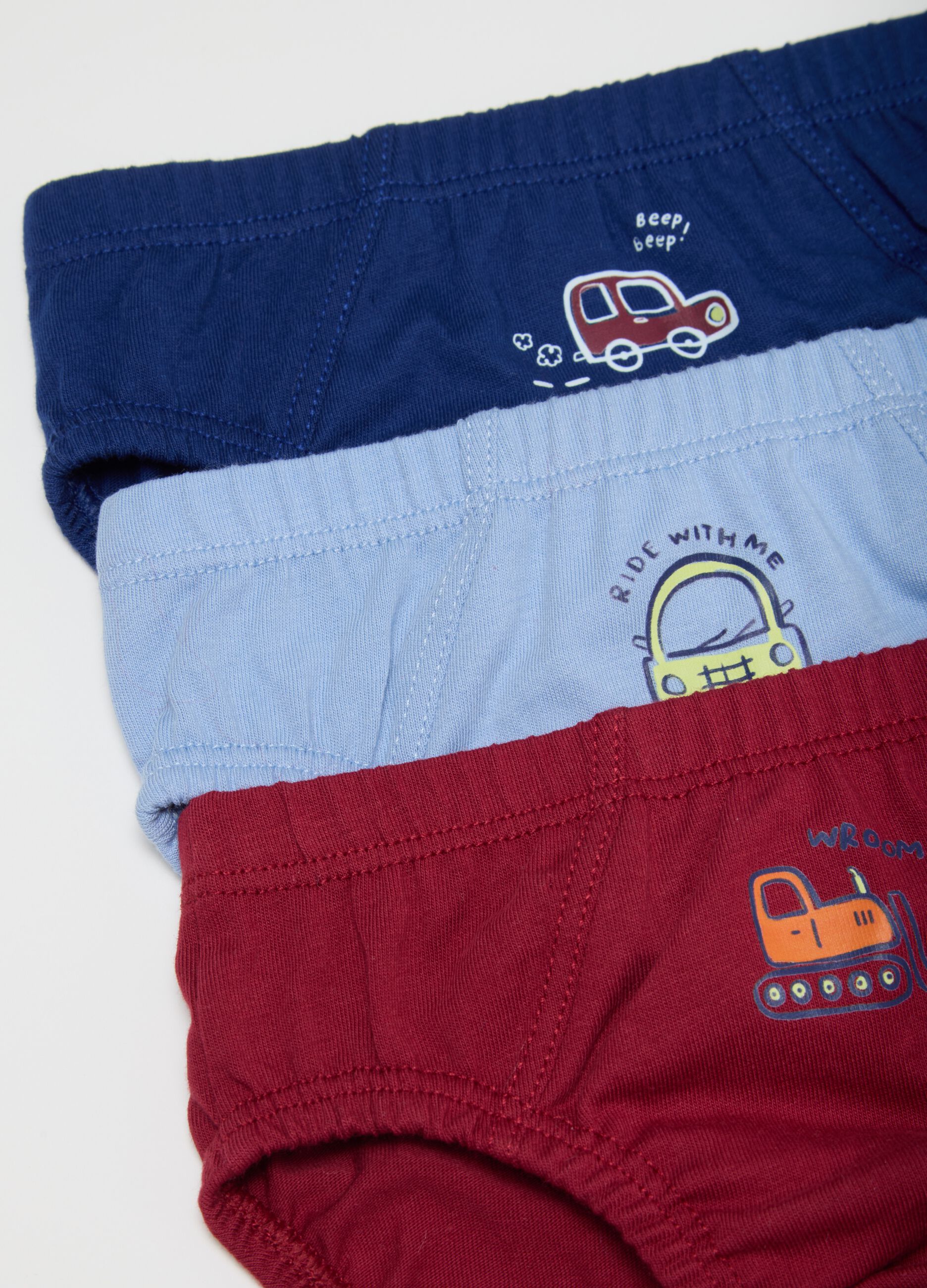 Multipack set of boys' pure cotton multicolour briefs