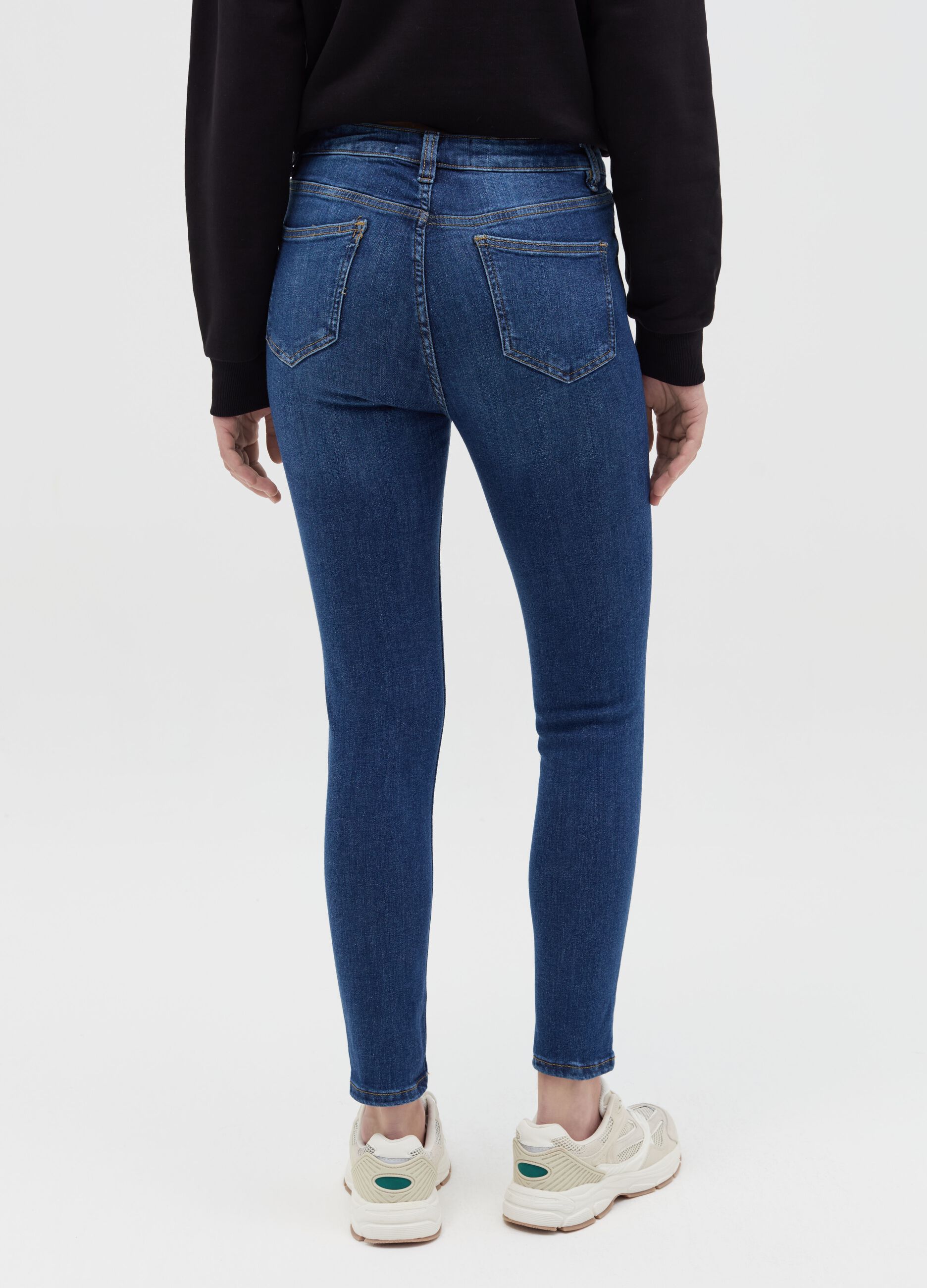 Cropped skinny-fit jeans