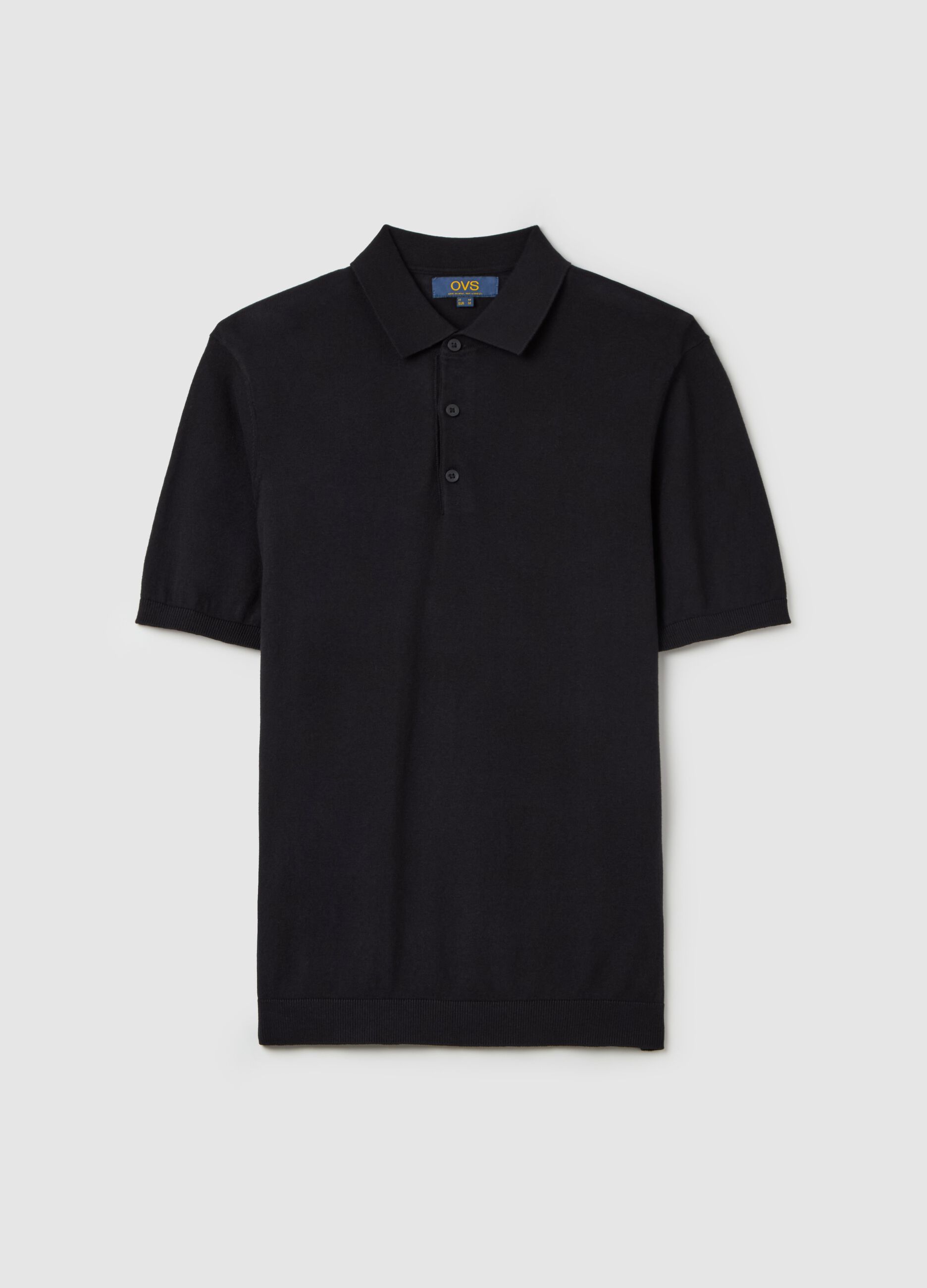 Polo shirt in solid colour cotton