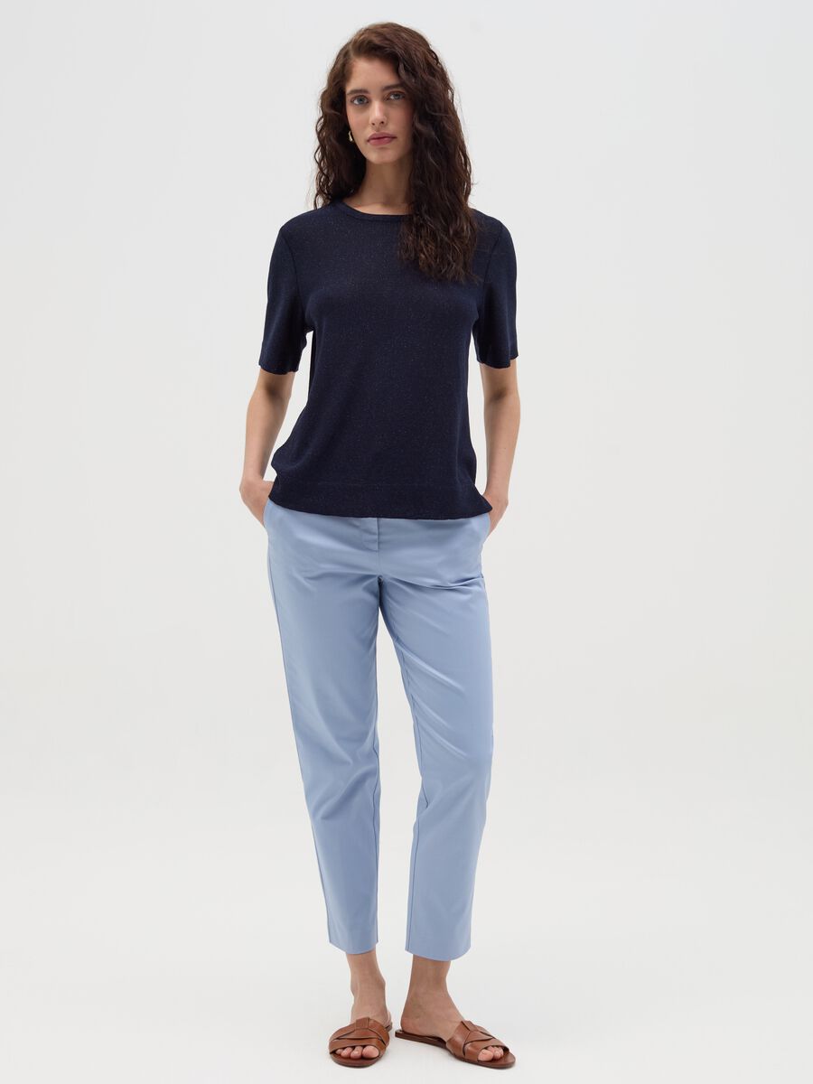 Lurex T-shirt with splits_1