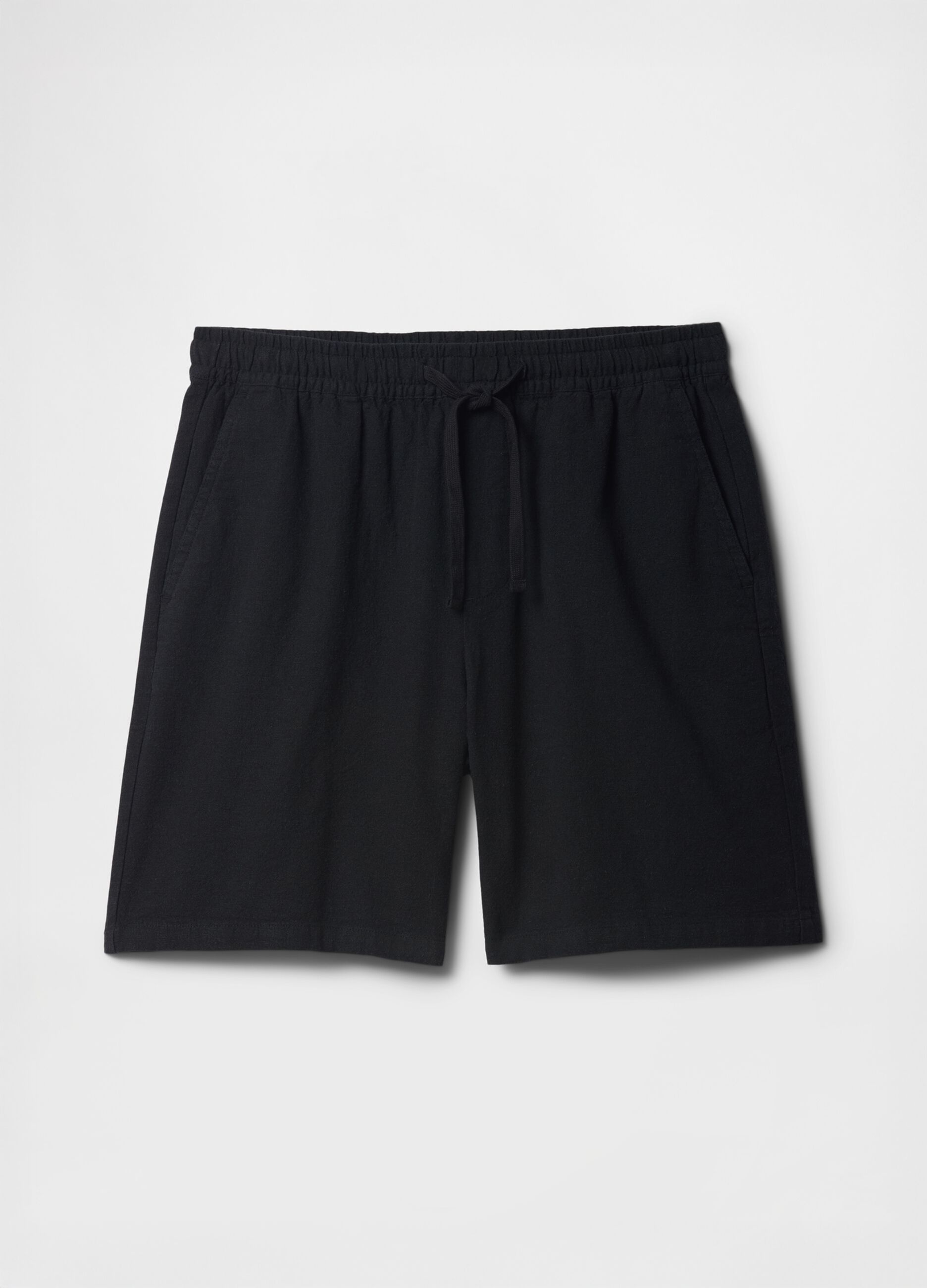 Cotton and linen blend shorts