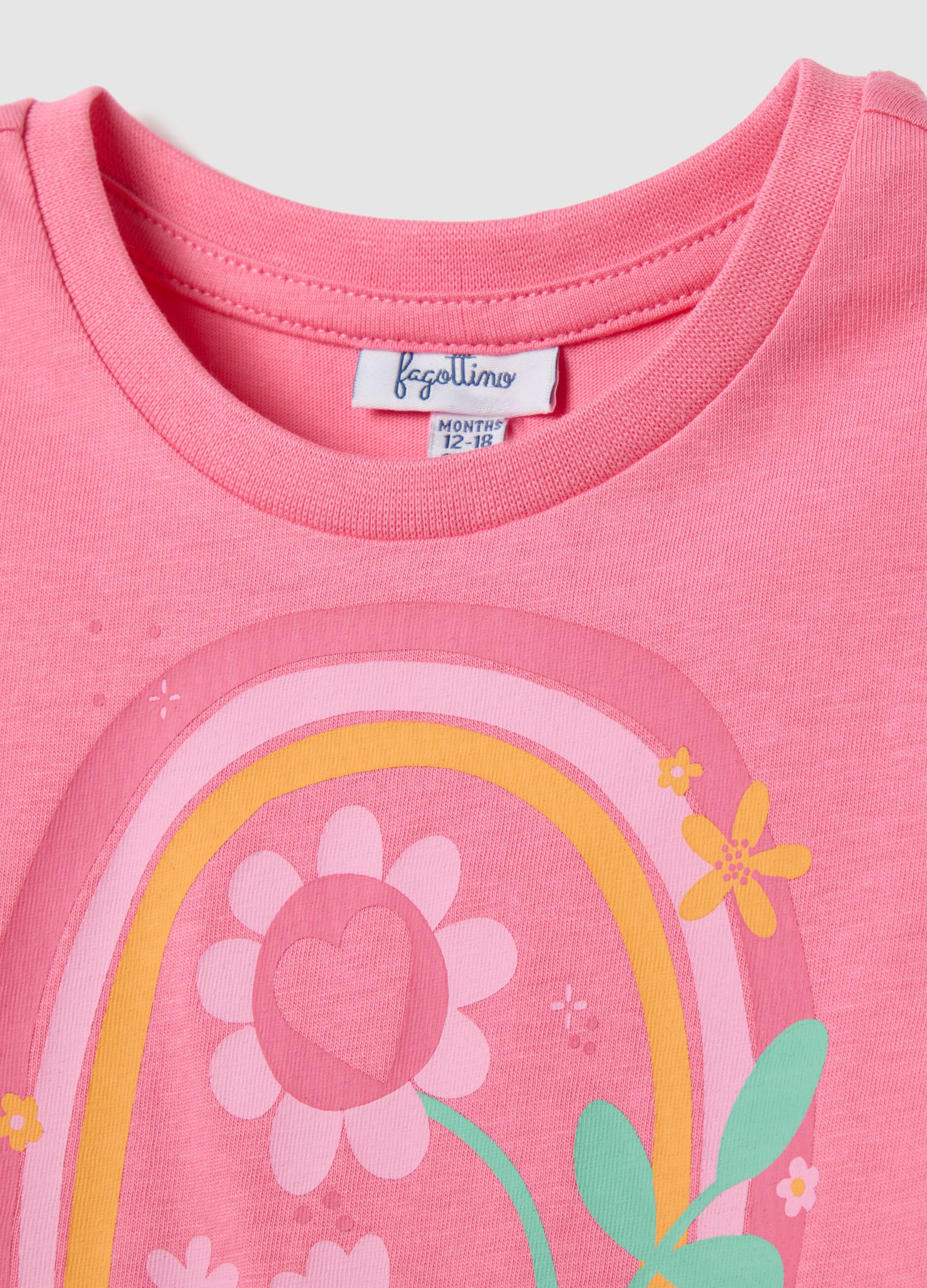 Girl's outfit in pink pure cotton regular fit