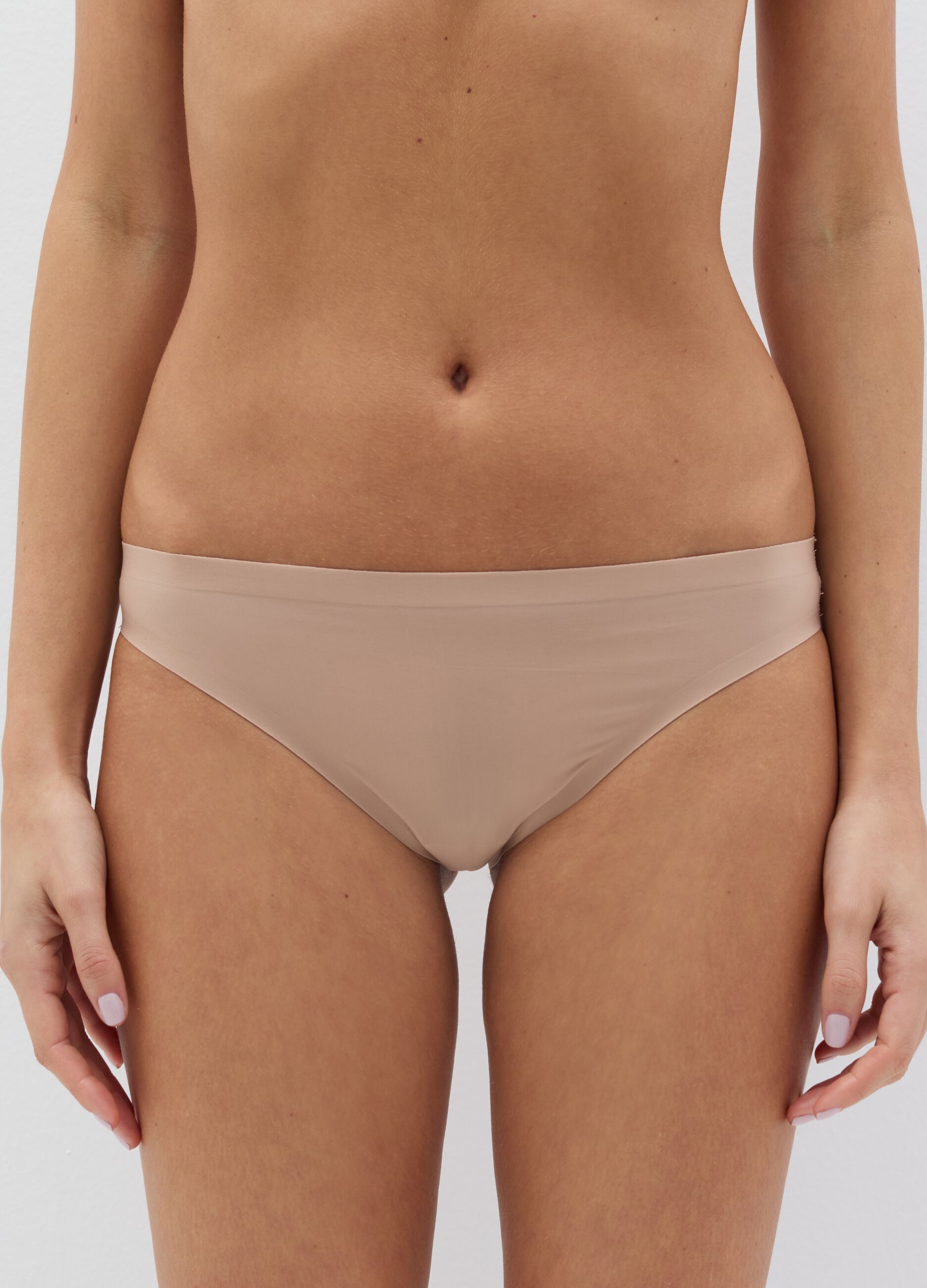 Two-pack Brazilian-cut briefs in seamless microfibre