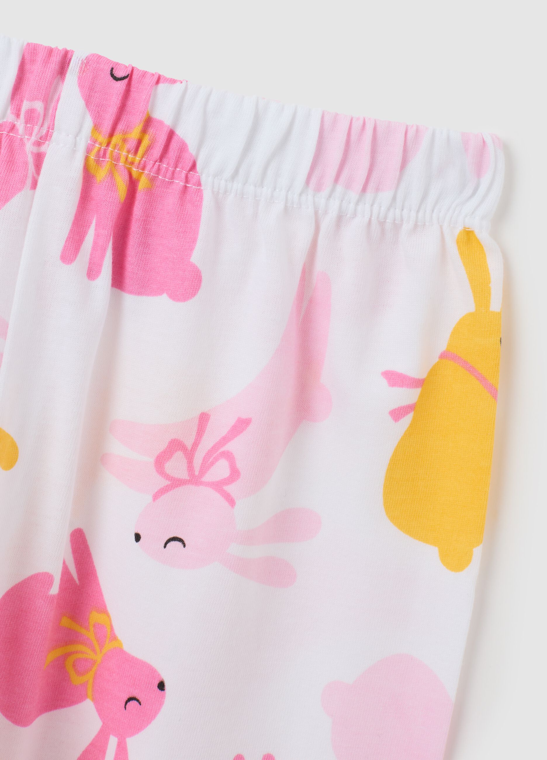 Girls' pyjamas in pure multicolour cotton with regular fit