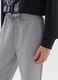 Pantaloni jogger da ragazzo in puro cotone grigio regular fit_2
