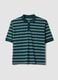 Polo verde in puro cotone a righe regular fit_4