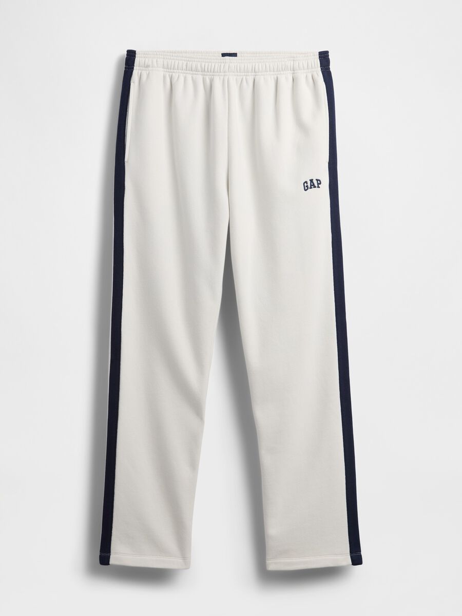 Men's White Trousers in Cotton and Polyester Blend_5