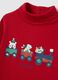 Red turtleneck cotton baby top regular fit_2