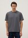 T-shirt girocollo in puro cotone grigio relaxed fit_0