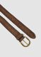 Men&rsquo;s brown genuine leather belt with metal buckle_1
