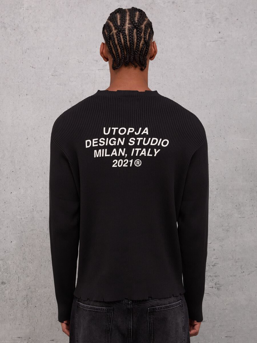 Light Knit Crewneck Black_0