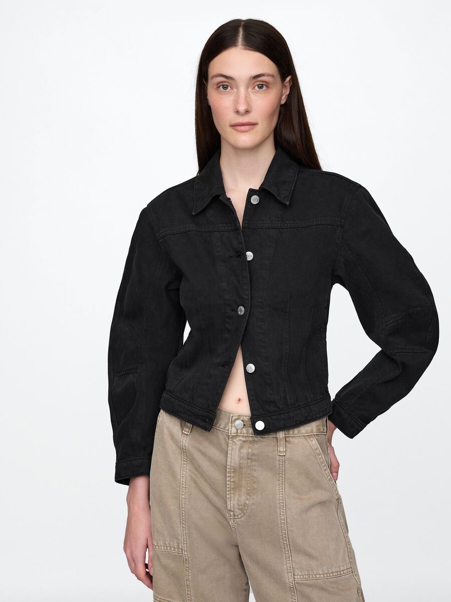 Black Denim Jacket Gap_0