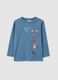 Children's T-shirt in pure blue cotton regular fit_0