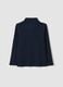 Blue long-sleeve polo shirt in pure organic cotton_1