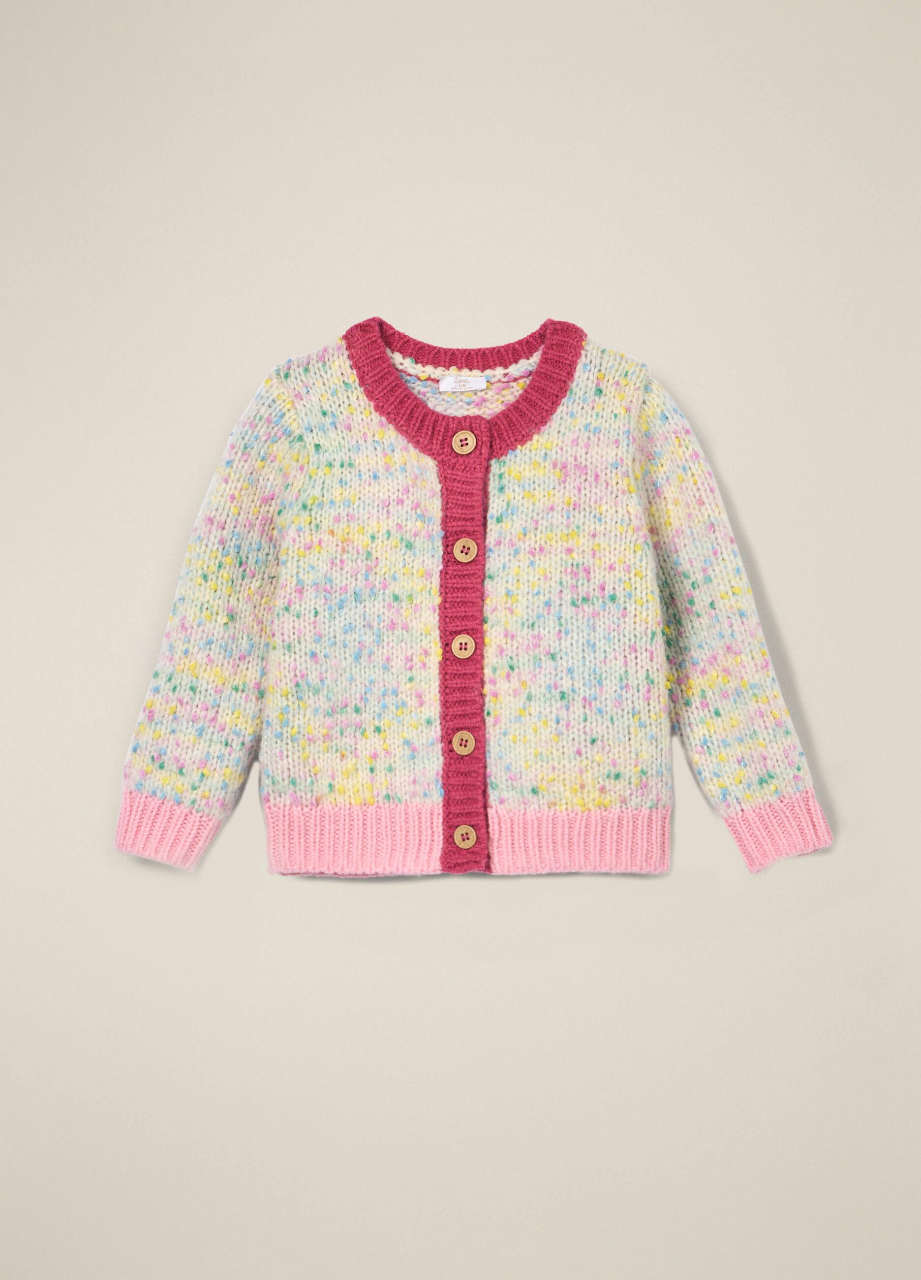 Multicolour cardigan for girls in wool blend