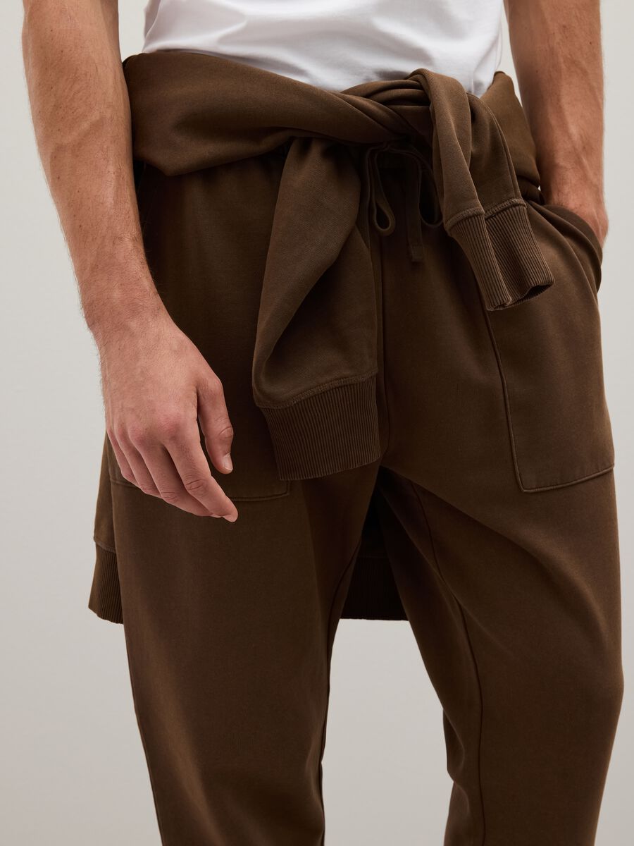 Men's Brown Cotton Trousers_2