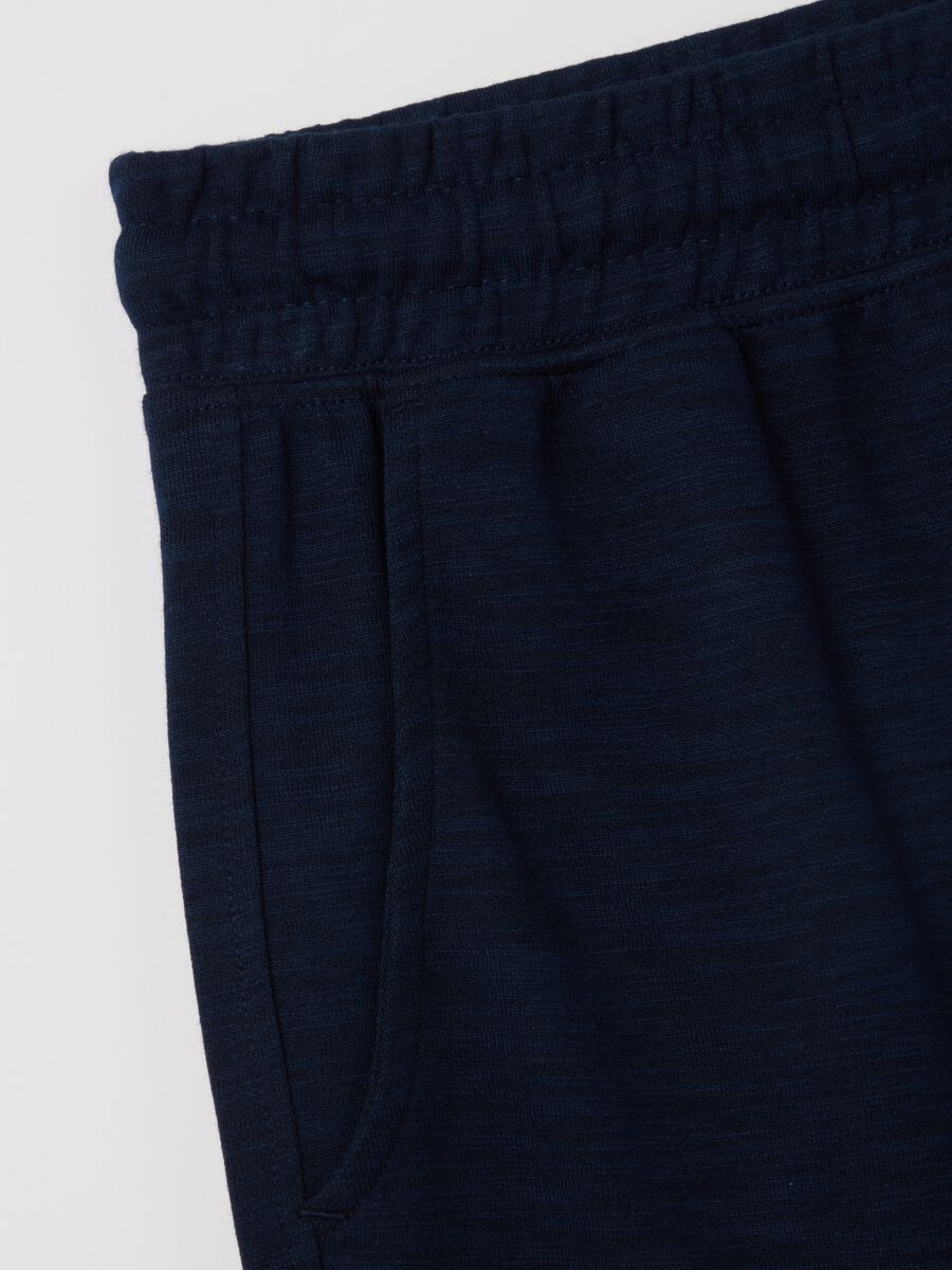 Short pyjamas in slub jersey with drawstring_1