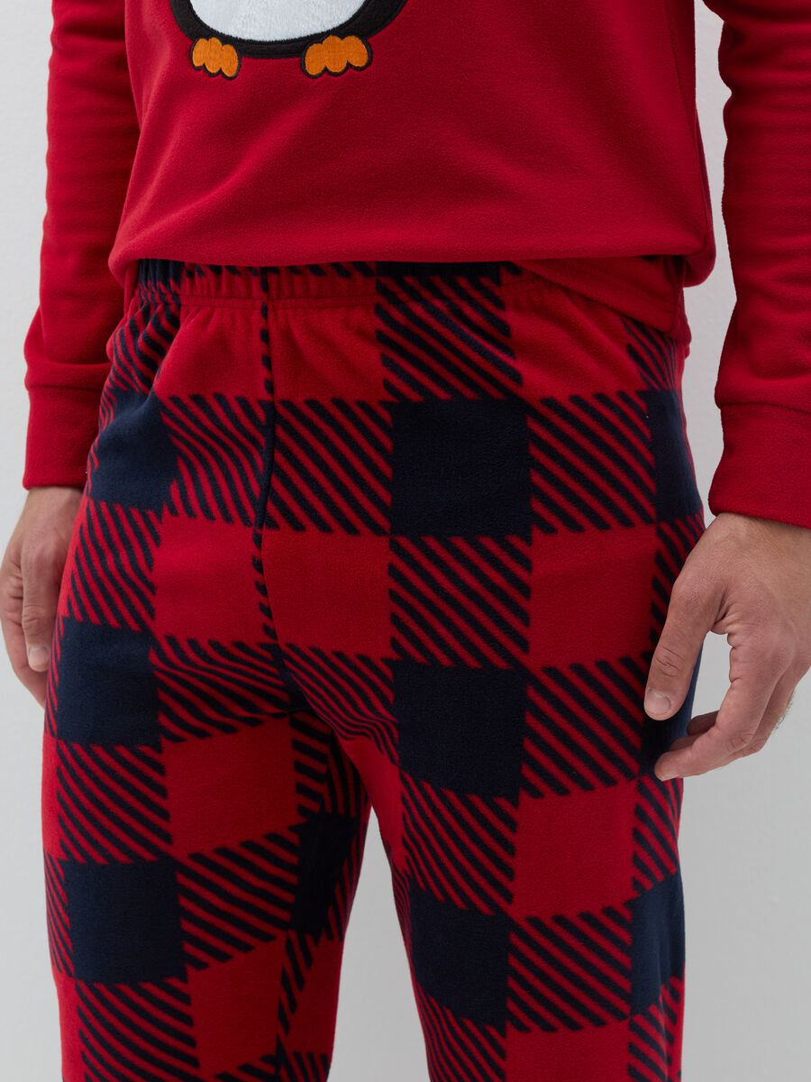 Fleece pyjamas with penguin embroidery_2