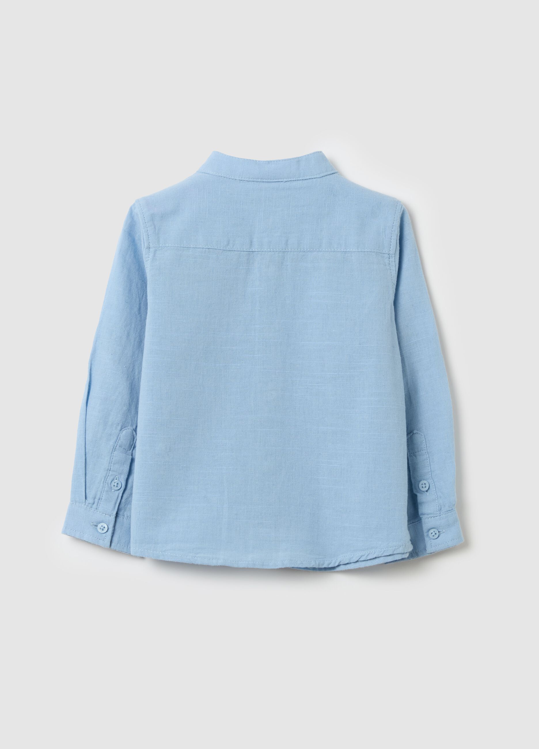 Camicia con colletto alla coreana 