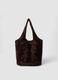 Brown bag with floral pattern_0