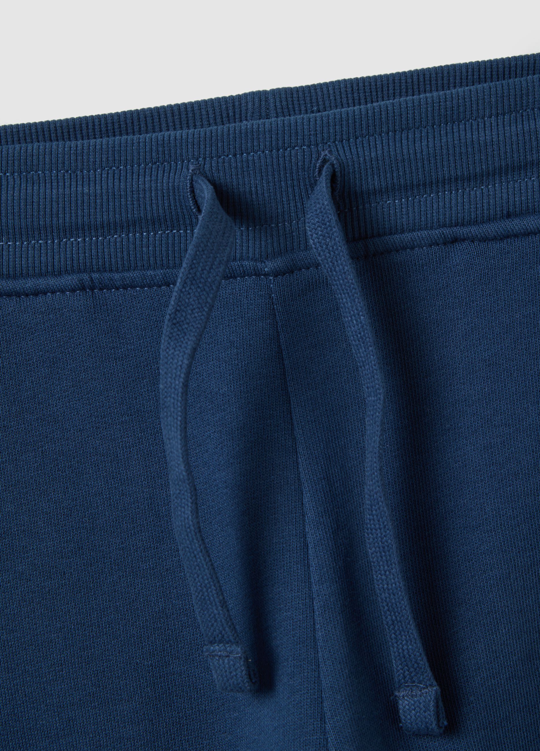 Pantaloni per bambini in puro cotone blu regular fit