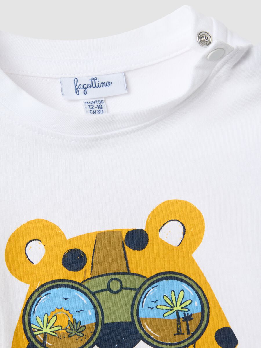 Multicolour pure cotton set for boys regular fit with tiger_2