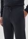Men's Black Cotton Blend Regular Fit Joggers_2