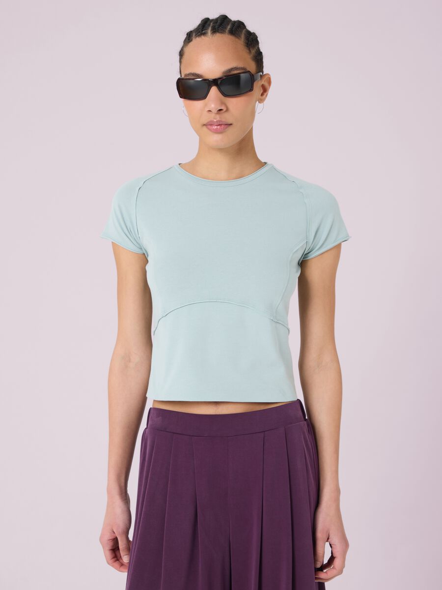 Cropped T-shirt with exposed seams ALTAVIA STUDIO_0