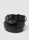 Black genuine leather belt_2