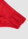 Slip bikini rosso in tessuto elasticizzato con dettagli arricciati regular fit_5