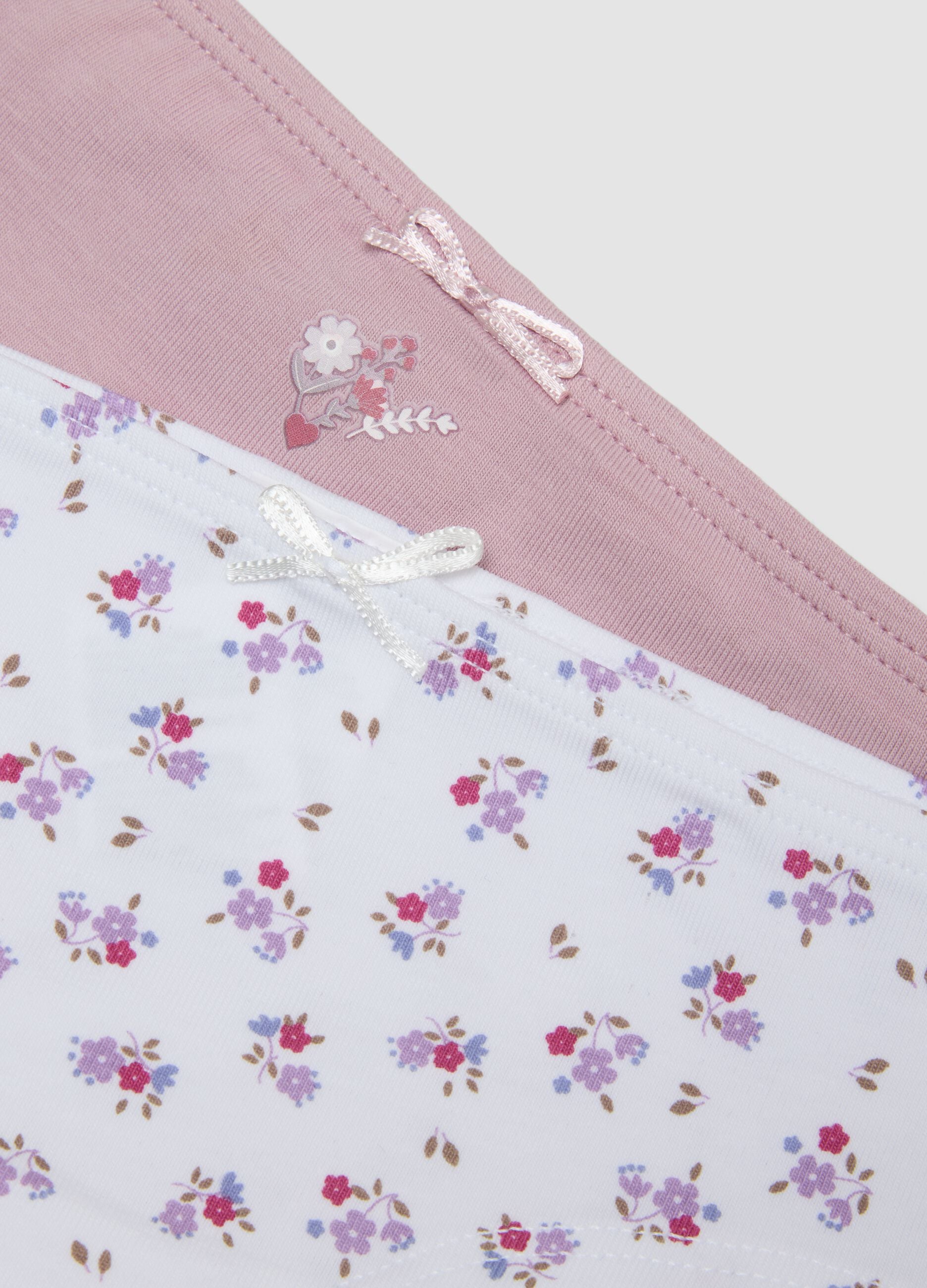 3-pack of multicolour baby girls&rsquo; briefs in stretch organic cotton blend