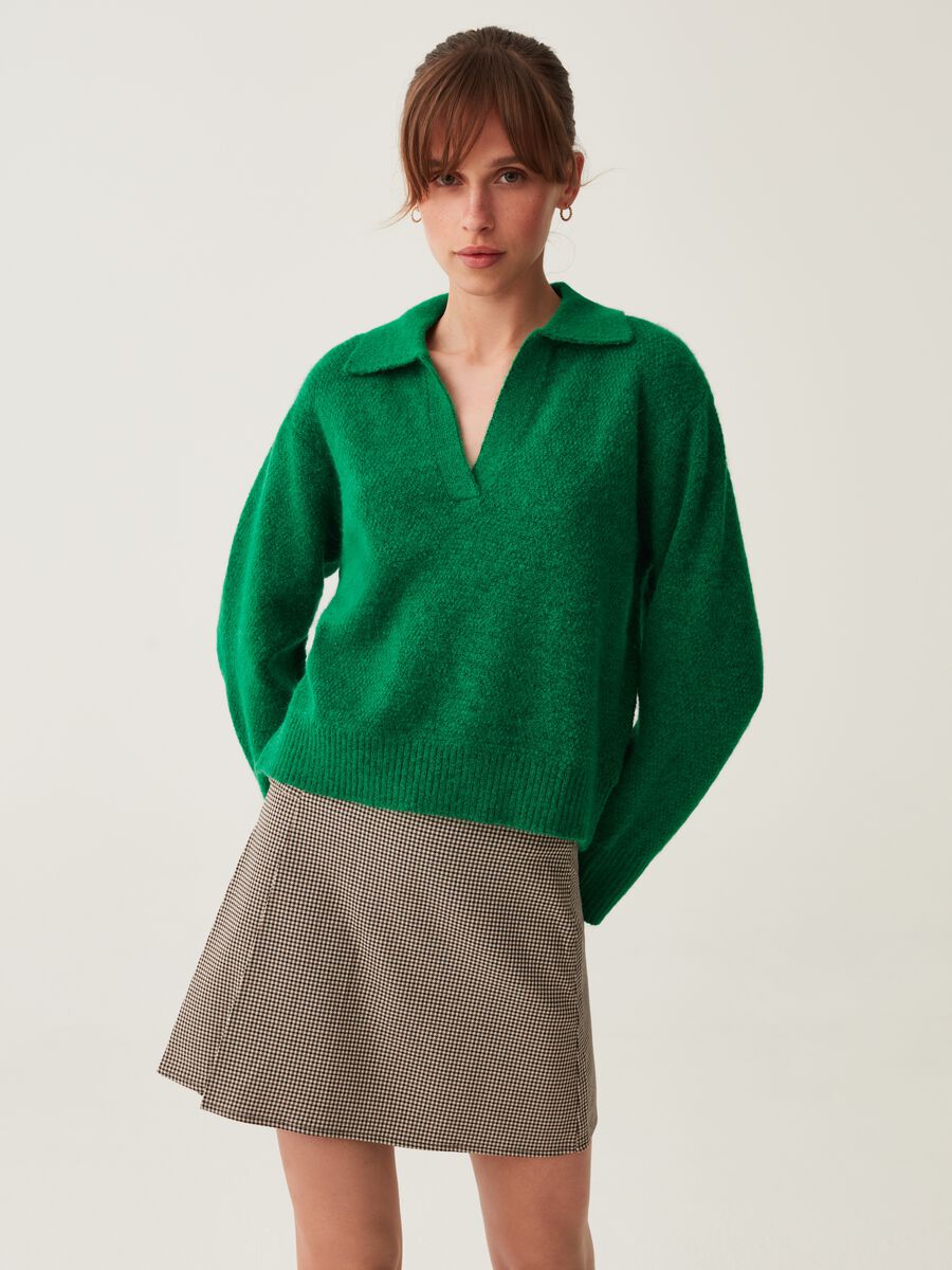 Maglia con scollo a polo_0
