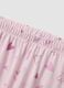 Pink long organic cotton jersey pyjamas with prints for girls_3