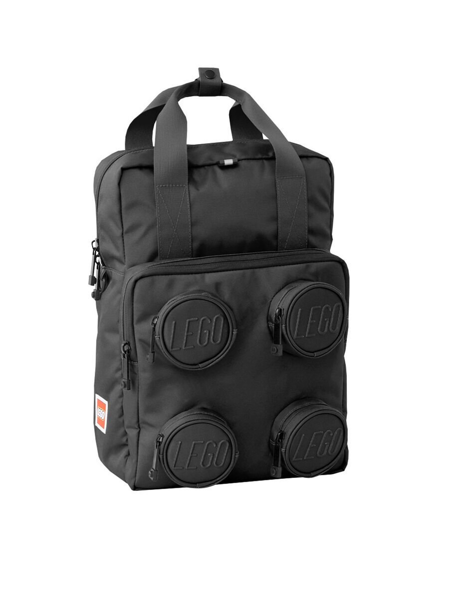 Zaino nero con tasche frontali_0
