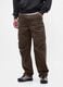 Brown Stretch Cotton Cargo Trousers_1
