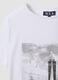 White pure cotton T-shirt with graphic print, regular fit_2