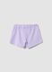 Girls&rsquo; purple 100% cotton shorts, regular fit_1