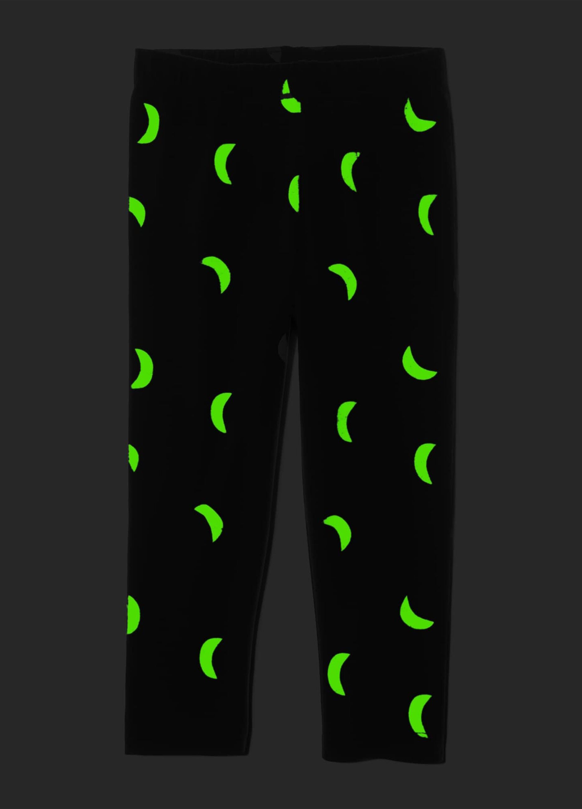 Stretch leggings with moon print