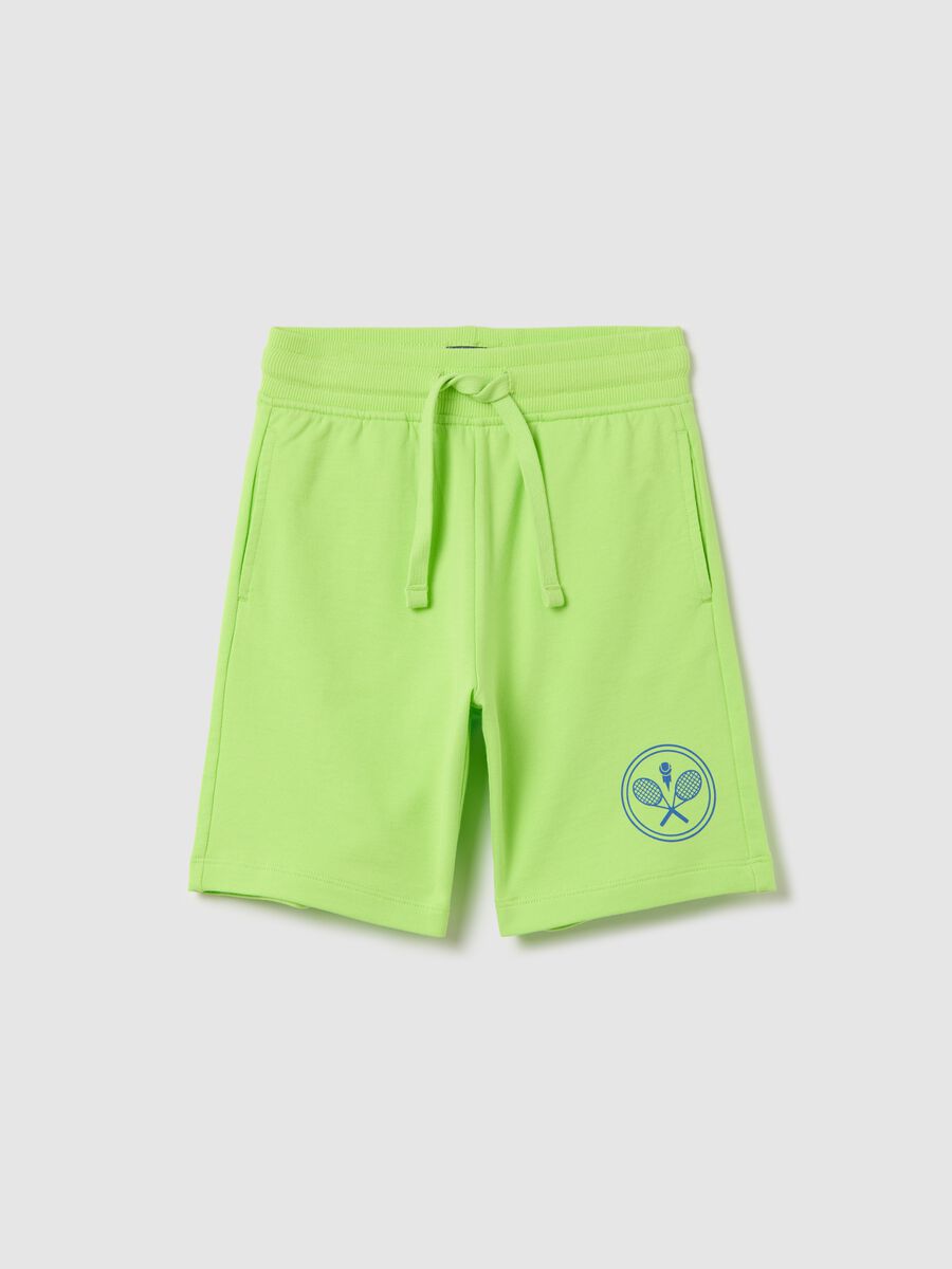 Green Cotton Shorts OVS Kids_0