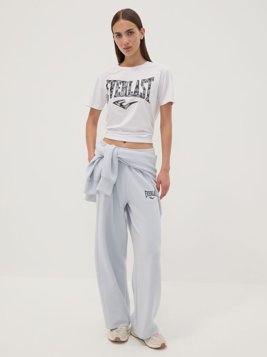 White stretch cotton jersey T-shirt with print, regular fit_1