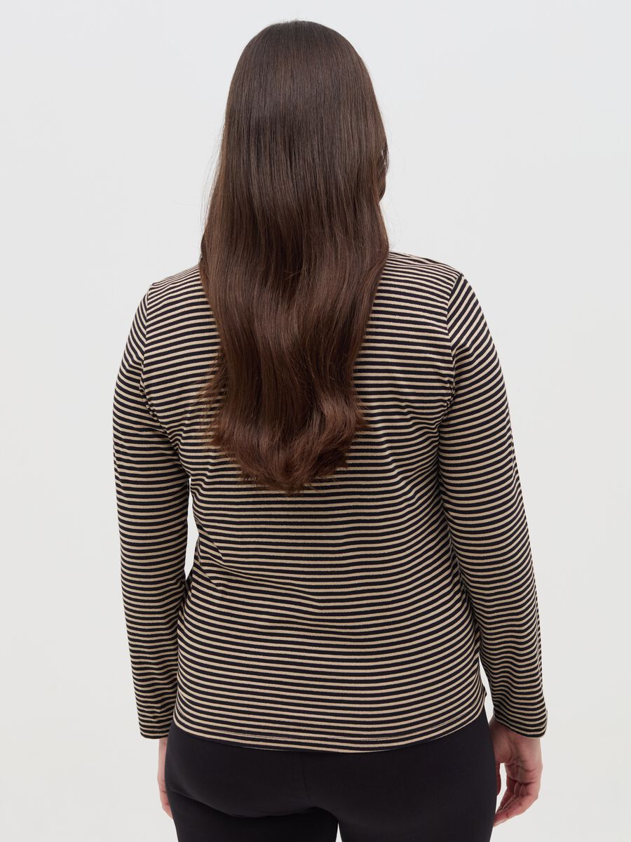 Curvy T-shirt in striped lurex_3