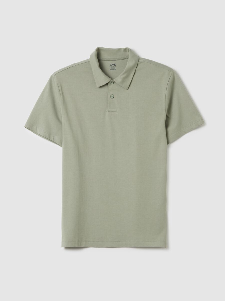 Polo da uomo in puro cotone verde regular fit_4