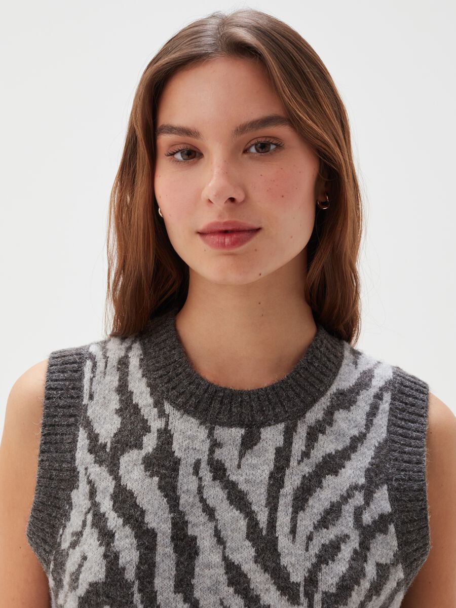 Waistcoat with zebra pattern_0