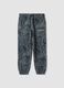 Grey cotton-blend jogger trousers with comfort fit_0