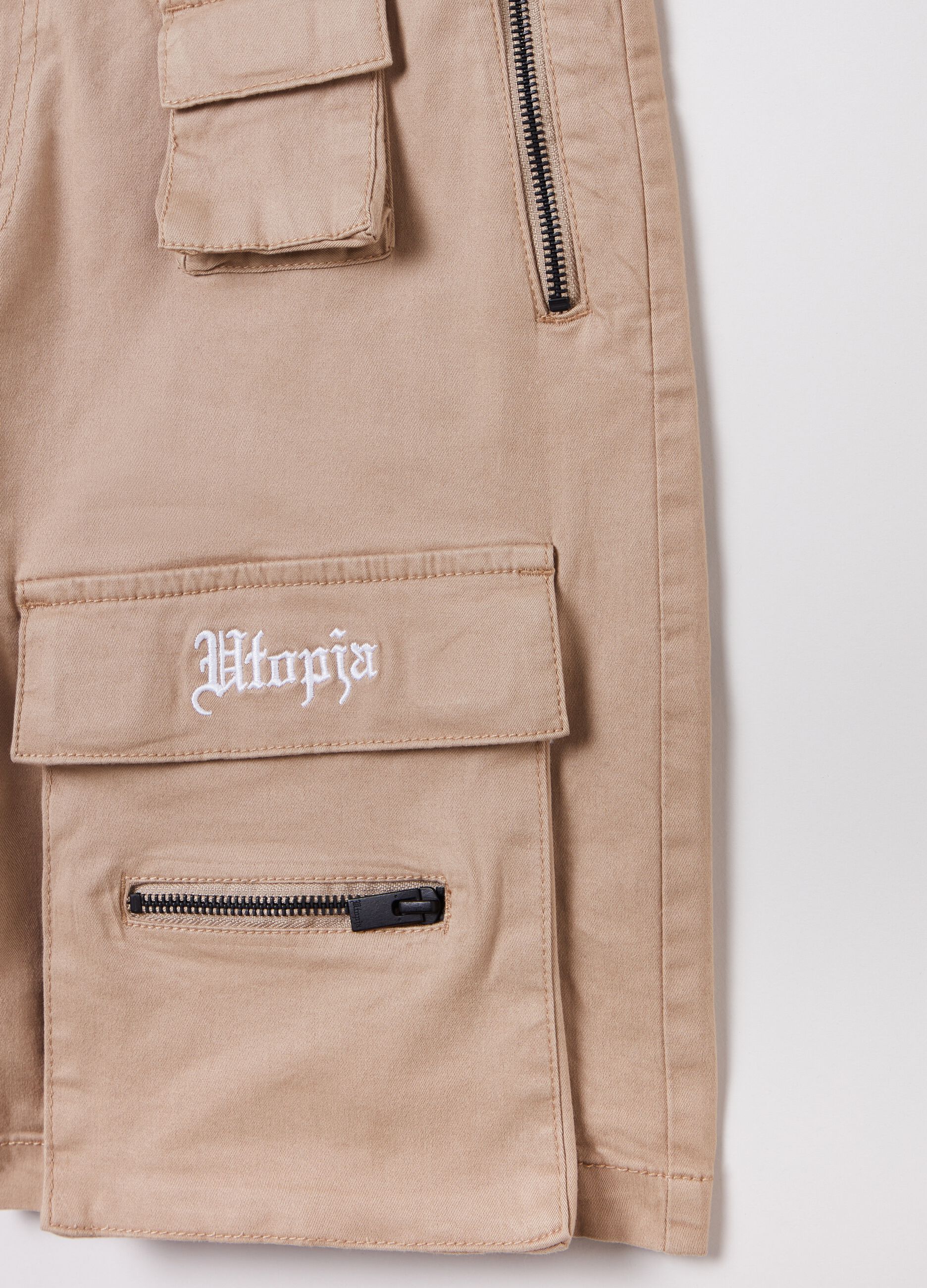 Multi Pocket Cargo Shorts Sand_7