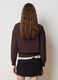 Brown cotton blend regular fit sweatshirt with embellished crew neck_3