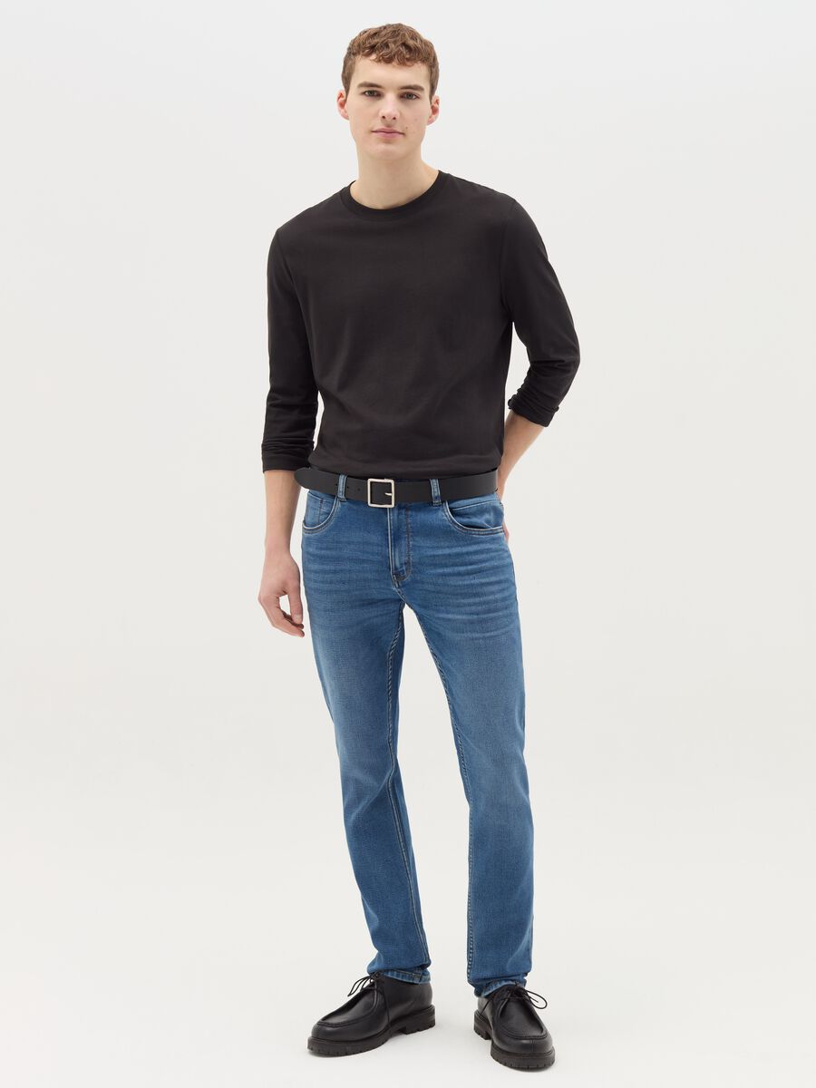 Skinny-fit jeans with fading_0