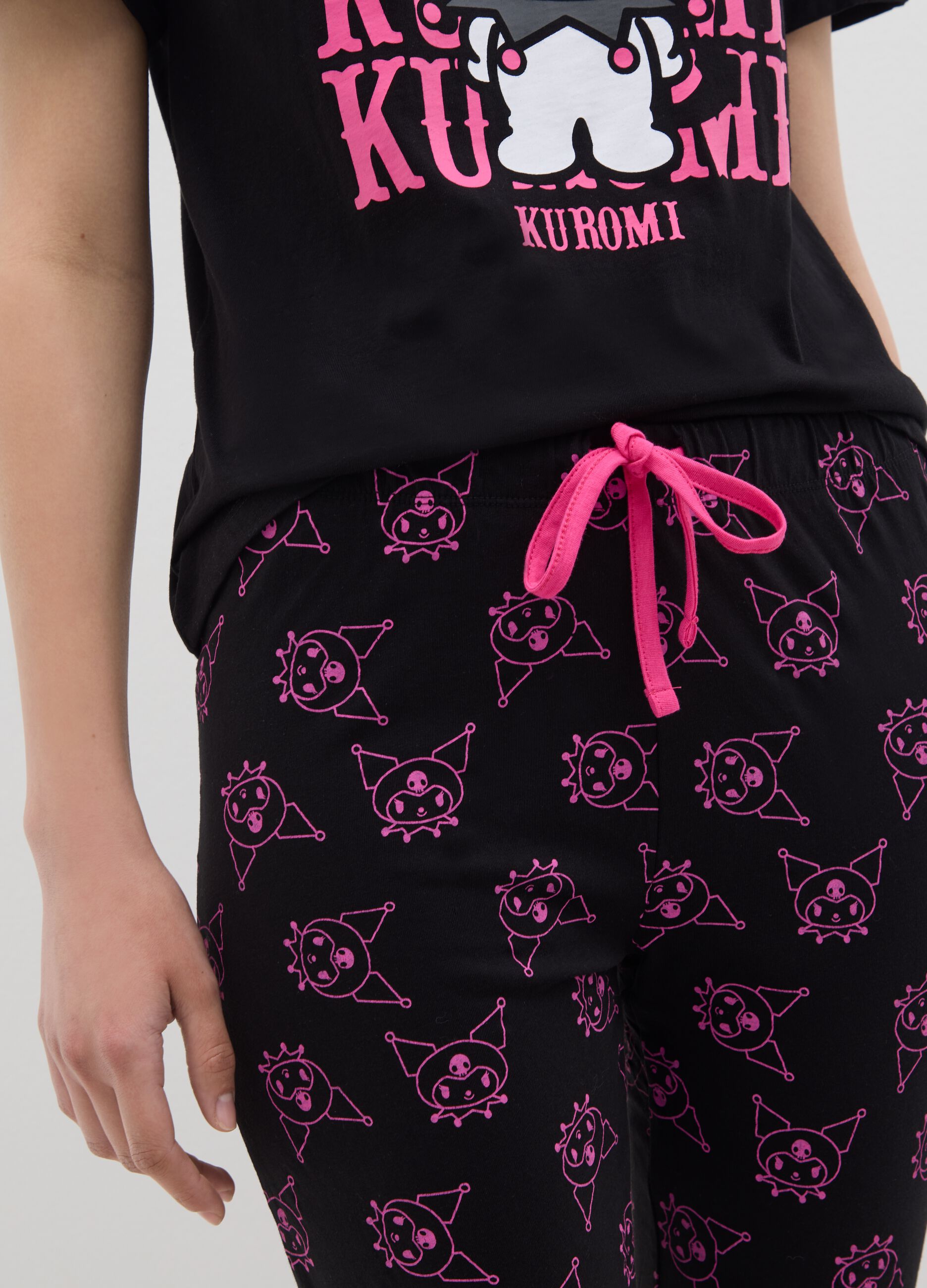 Pigiama da donna in puro cotone multicolor regular fit