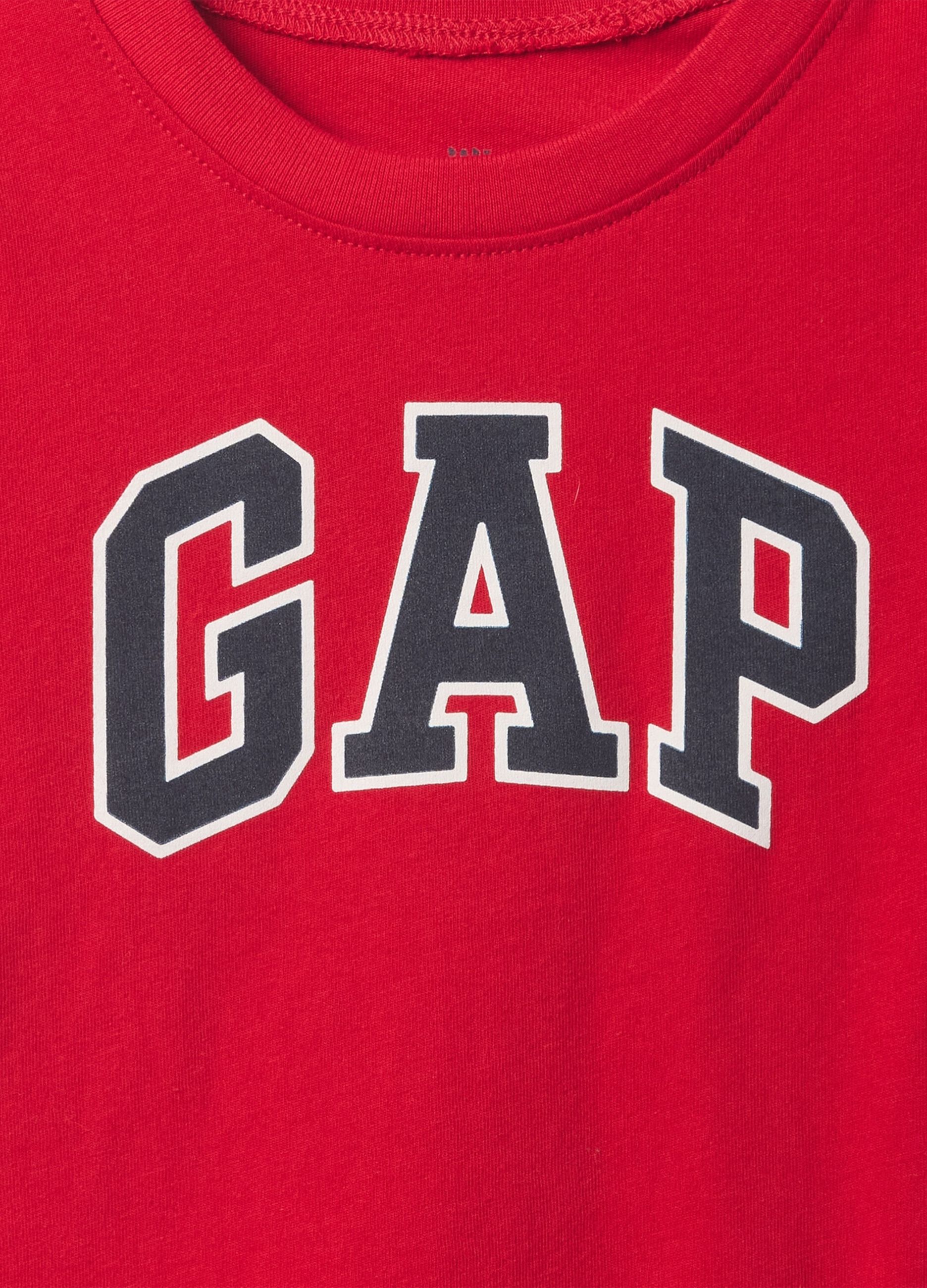 Red short sleeve cotton T-shirt with GAP logo