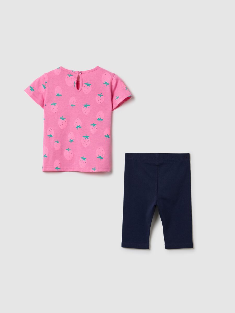 Girls’ pink regular-fit jogging outfit in 100% cotton_1
